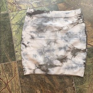 Spandex tie dye Bebe skirt